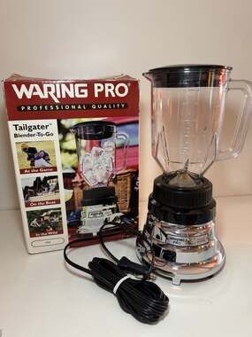 Waring Pro Tailgater Blender TG15 12V DC Model 16BL17 Unused Tested Works W Box